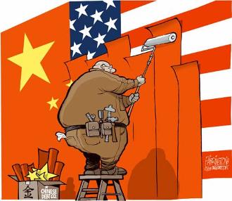 Vignetta sul turismo cinese