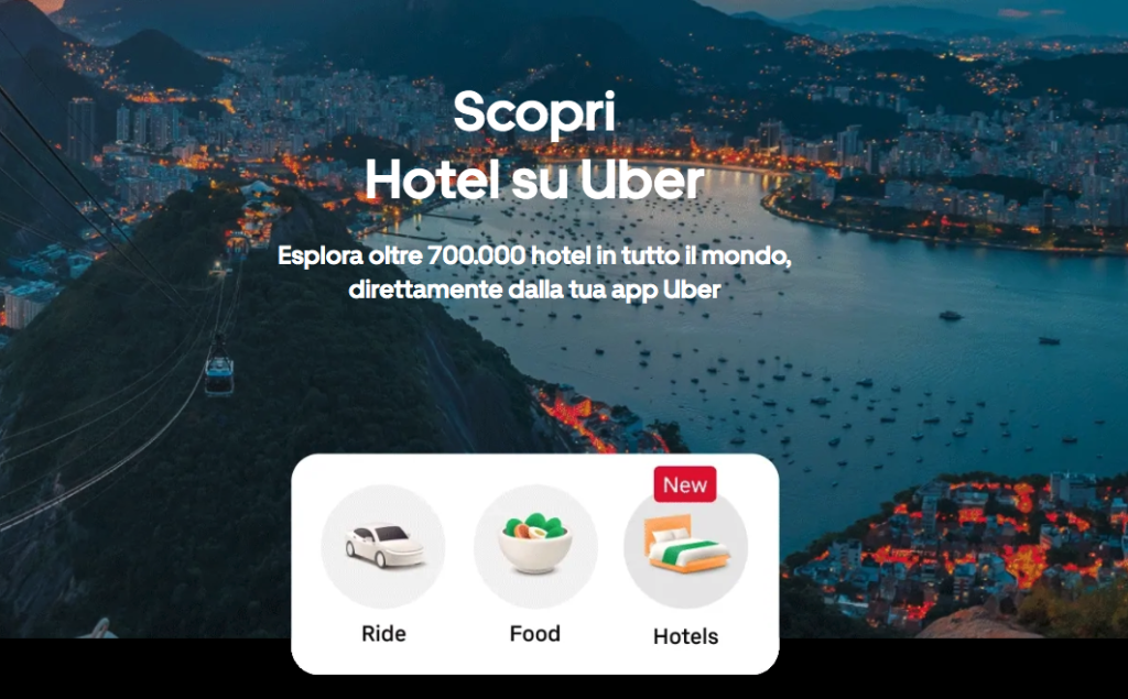 Uber hotel booking app distribuzione alberghiera 2026 canali prenotazione hotel indipendenti